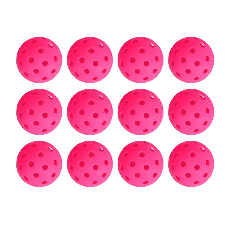 12PCS 74mm 40 Holes Pickleballs PE Plastic High Elasticity Pickleball