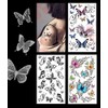3-pack Sexy Butterfly Tattoo Lower Back, Shoulder, Neck, Arm Temporary
