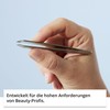 Rubis ProGrip Slanted Tweezers with Ribbed Handle, Non-Slip Eyebrow Tweezers