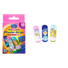 varivendo Notepad + 40 Colourful Figo Children's Plasters Plasters Children's Wound Plasters Colourful (40 x Little Princesses)