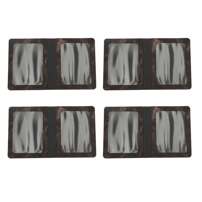 4pcs Vaccination Certificate Holder Marbling Waterproof PU Leather Vaccine Card