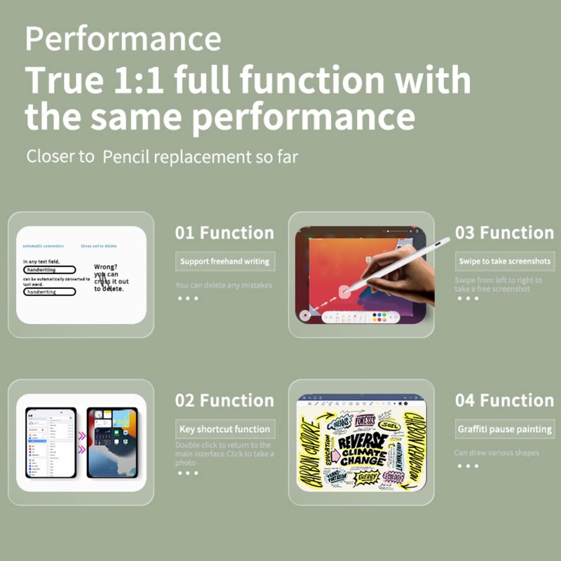 Bluetooth Stylus Pencil for IOS Tablet Tilt Pressure Touch Screen