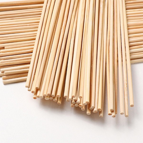 SWoob 100pcs Wooden Sticks Wooden Dowels 300 * 3 mm Wooden Craft Dowel Pins Rods DIY Wooden Stick Suitable for Model Making, Home Decoration and DIY Crafts