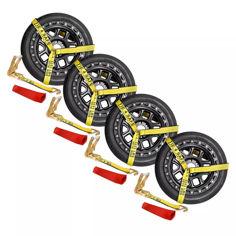 INDUSAFE 2''X10' Heavy Duty Ratchet Strap, 12000LBS Tie Down Straps