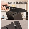Knife Set, 15 Pieces Kitchen Knife Set with Built in