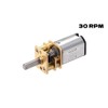 Micro Motorreductor 6V Tipo Pololu (30RPM - 500RPM) (30RPM)