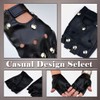 ONE LIMITATION TG010 Fingerless Leather Gloves Cycling Bike Studded Rock
