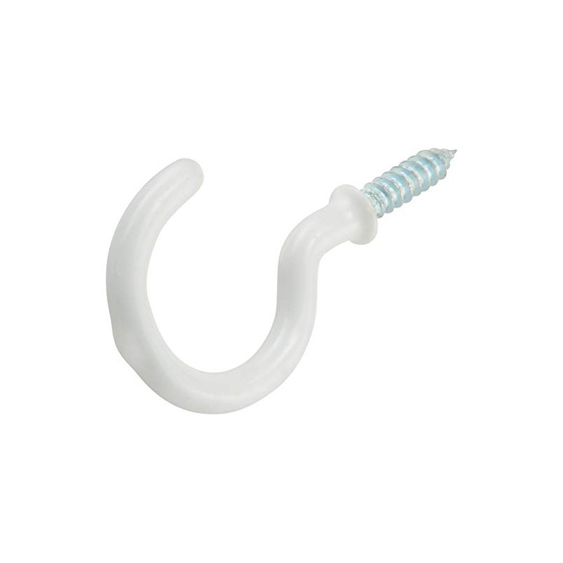 OOK 50684 7/8-Inch 30 Pieces White Vinyl Mug Hooks Tidy