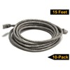 iMBAPrice 1' Cat5e Network Ethernet Patch Cable, 10 Pack, Gray