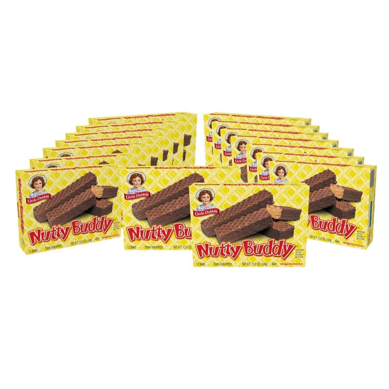 Little Debbie Nutty Buddy 96 Twin-Wrapped Wafer Bars, Chocolate, 192