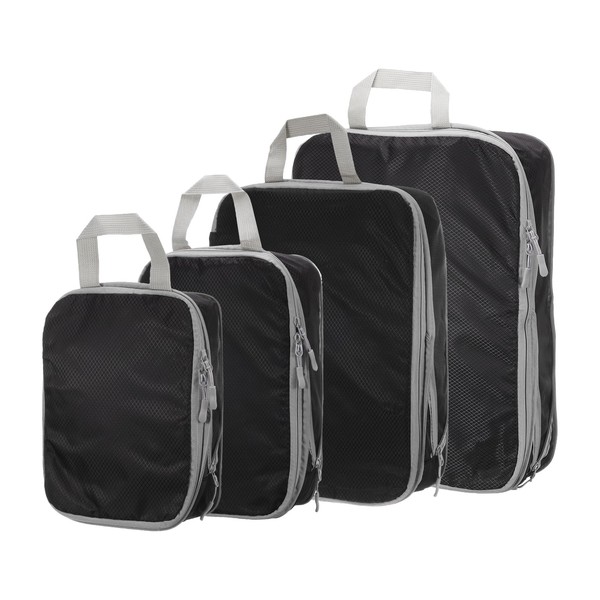 HARFINGTON 4pcs Compression Packing Cube for Suitcases Lightweight Luggage Organizers