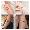 8 Sheets Waterproof Temporary Tattoos Black Moon Stars Fake Tattoo
