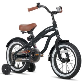 JOYSTAR 14 Inch Kids Bike with Training Wheels for Ages 3-5 Years Old Girls Boys Bike Toddler Bike Beach Cruiser Kids Bicycle Black