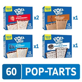 Pop-Tarts Toaster Pastries, Breakfast Foods, Kids Snacks, Variety Pack (60 Pop-Tarts)