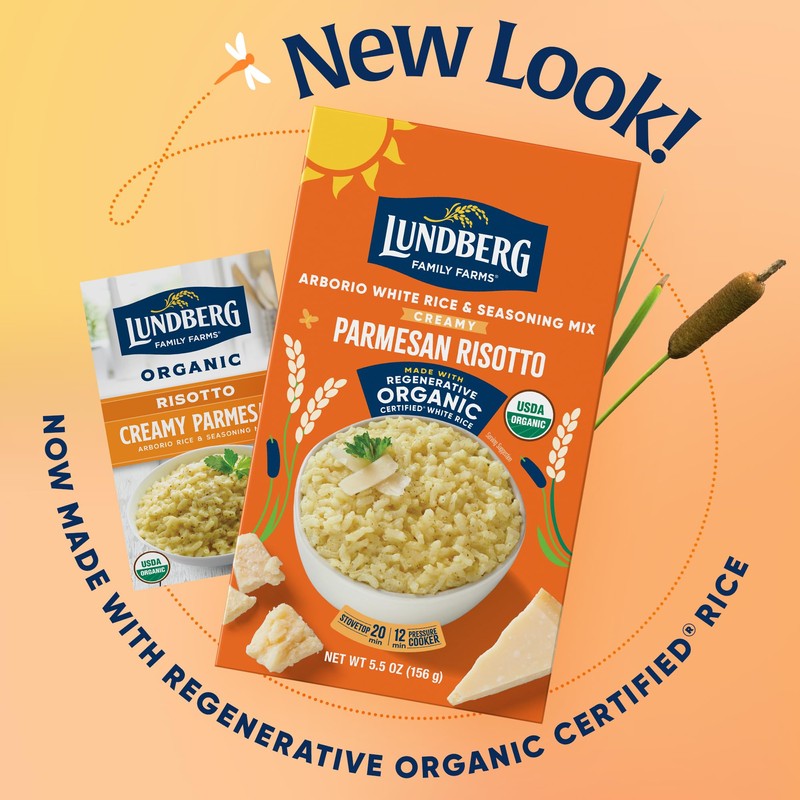 Lundberg Organic Creamy Parmesan Risotto Seasoned Rice - Regenerative Organic