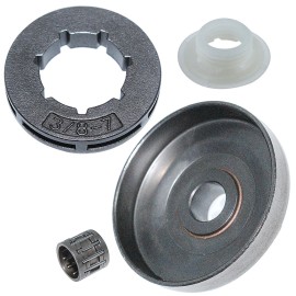 For Husqvarna 3/8" Clutch Drum Sprocket Bearing For Husqvarna 445 450 E Chainsaw Worm Gear Kit