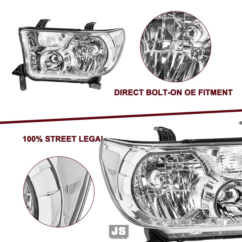 JSBOYAT Headlight Assembly Replacement for 2007 2008 2009 2010 2011