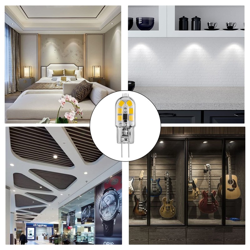 Sriomny G4 LED Bulbs 12V 2W [10-Pack] 3000K Warm White,