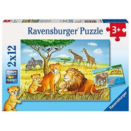 Ravensburger 76062 "Elephant, Lion And Co. Puzzle (2 x 12-Piece)