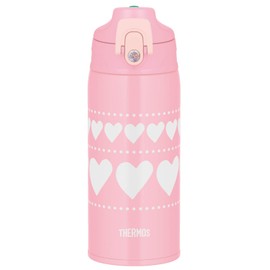 Thermos FJJ-600WF PHT Vacuum Insulated 2-Way Bottle, 0.6L/0.63L Pink Heart