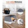 Stainless Steel Litter Box with Lid, Extra Large Metal Cat