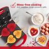 Holstein Housewares 4-Section Heart Shaped Waffle Maker, Non-Stick Waffle Iron,