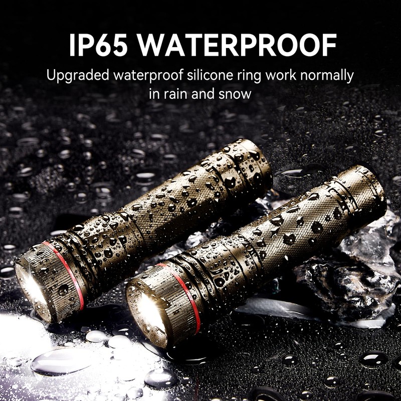 WdtPro Rechargeable Flashlights High Lumens, 2 Pack 10H Long Lasting