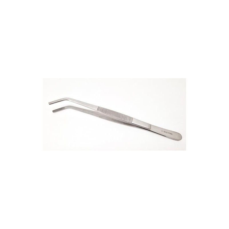 16cm Front Angled Tweezers for Laboratory Practice, Industrial Work, Gardening,