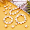Oenothera 100 Pieces Smiley Face Beads, Wooden Faced Beads, Doll