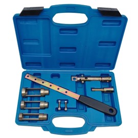 JEUCLEL 8PCS Valve Spring Removal Tool Kit with Valve Adaptor, Mount Compression Handle, Adjustable Upright Foot and Fixing Screws, 20mm 26mm 34mm Valve Adaptor, Compressor Tool for Automotive Repair