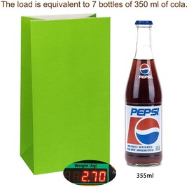 KEYYOOMY 50 CT Green Paper Party Favor Bags Biodegradable Kraft Paper Bags Paper Lunch Bags For Baby Shower Goody Bags Kid’s Birthday Party Gift Giving Supplies