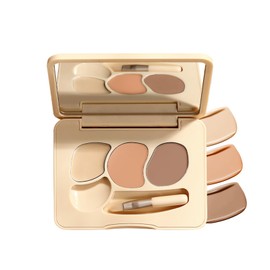 METYSUR Concealer Palette, Three Colors, Conceal Bears, Conceal Pores, High Coverage, High Adhesion, Royal Jelly Blend, Skin Care, Dry Skin, Combination Skin, 0.1 oz (3.5 g)