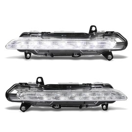 PIT66 DRL LED Daytime Running Fog Light Lamp Left & Right Pair Compatible with 2008-2014 W204 C Without c63, With AMG pkg/styling[CODE 772+236] 2218201756, 2218201856, A2218201756, A2218201856