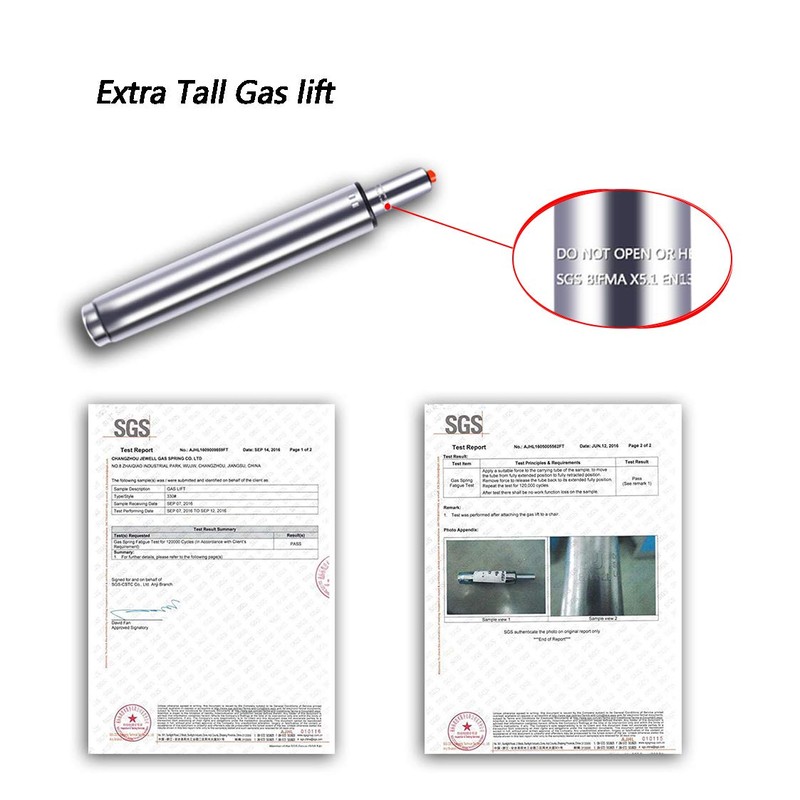 14" to 22" (8" Stroke) Adjustable Gas Lift Cylinder for