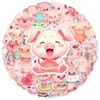 Pink Pig Stickers 50 Pcs Kawaii Cartoon Pink Piggy Sticker