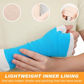 ILSSLI Tubular Stockinette, 4PCS Hand Socks for Splint Elastic Arm Cast Cover Gauze Sleeve Wrist Thumb Spica Stockinette Soft Tubular Bandage for Wrist Arm Leg Under Cast Wrap Skin Protection