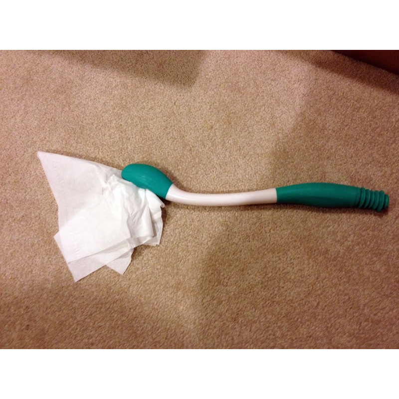 Jobar Long Reach Comfort Wipe, White & Teal