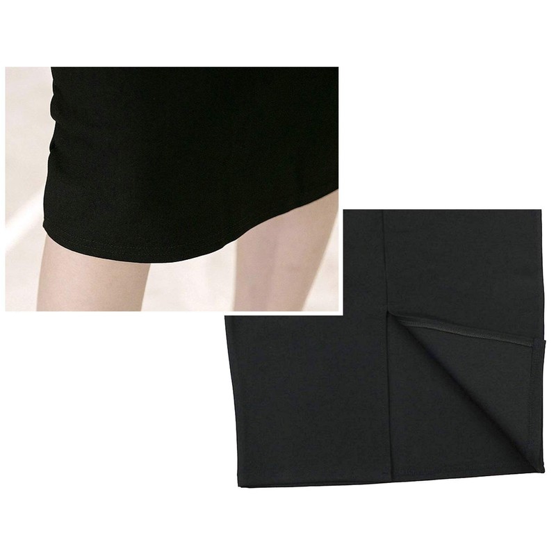 Haveli Women's Simple Tight Pencil Skirt, Below Knee Length, Slit,