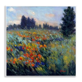 Stupell Industries Flower Meadow Landscape Wall Plaque Art by Alexi Fine