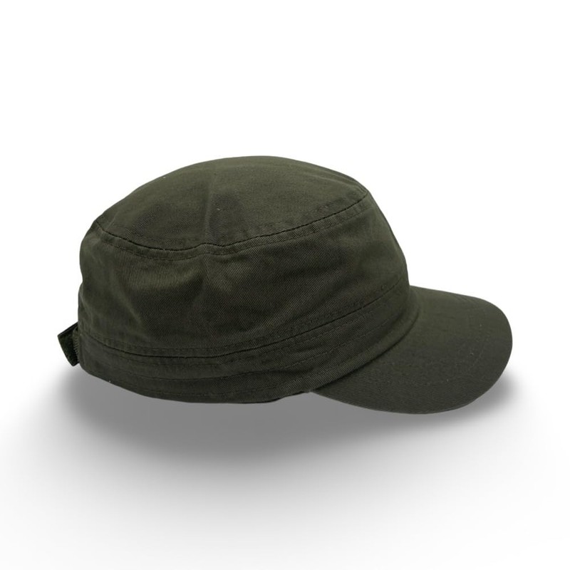 Infinite Hats Washed Cotton Military Caps Cadet Army Caps (Olive