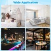 Homaisson Wooden Light Stand Bases 4PCS Colorful LED Lights Display