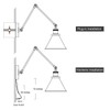 Wall Sconces Lighting, Plug in or Hardwired Adjustable Black Swing