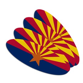 Arizona State Flag Double-Sided Oval Nail File Emery Board Set 4 Pack