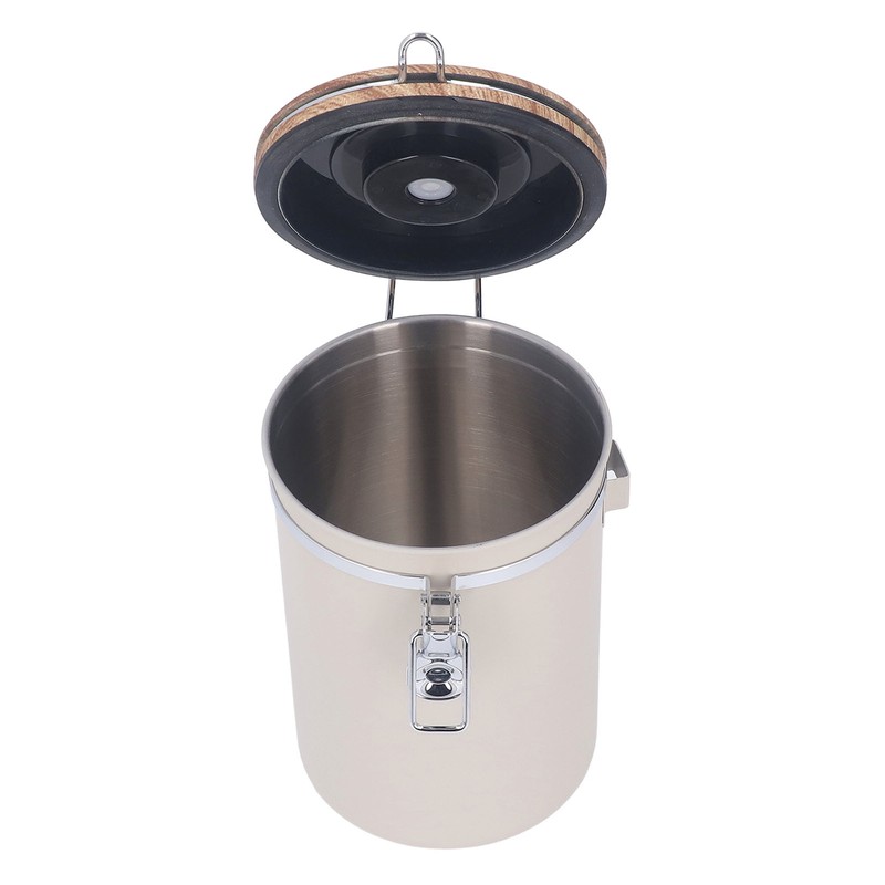 Coffee Canister 1.8L Stainless Steel Airtight Coffee Bean Storage Container