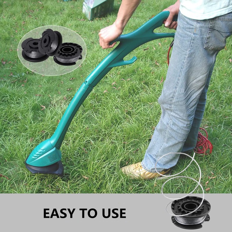 Bosch Lawn Trimmer Replacement Spool, Pack of 6 Trimmer Line