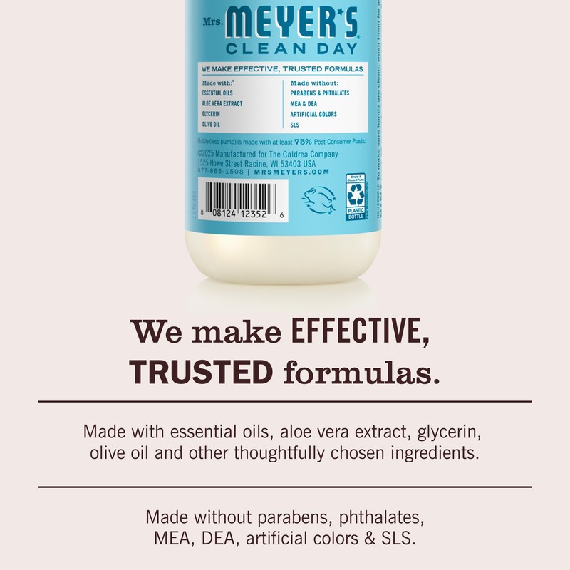 Mrs. MEYER'S CLEAN DAY Liquid Hand Soap, Dewdrop Scent, 12.5