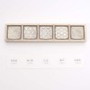 Tin Chopsticks Rest Auspicious Crest Set of 5 in Paulownia