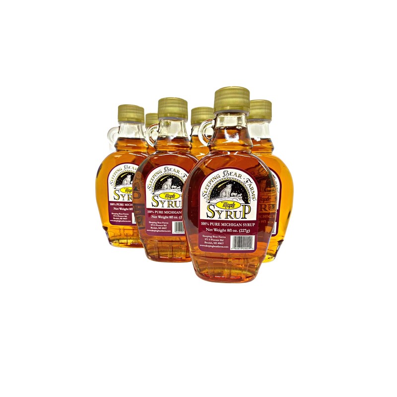Maple Syrup Gourmet Pack 8 oz Pourable Glass Jar Grade