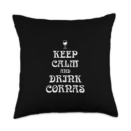 Keep Calm And Drink Wine Apparel Keep Calm and Drink Cornas Throw Pillow, 18x18, Multicolor