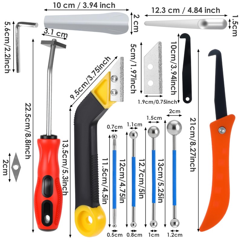 25-Piece Premium Grout Removal Tool Kit – Heavy-Duty Tile Grout